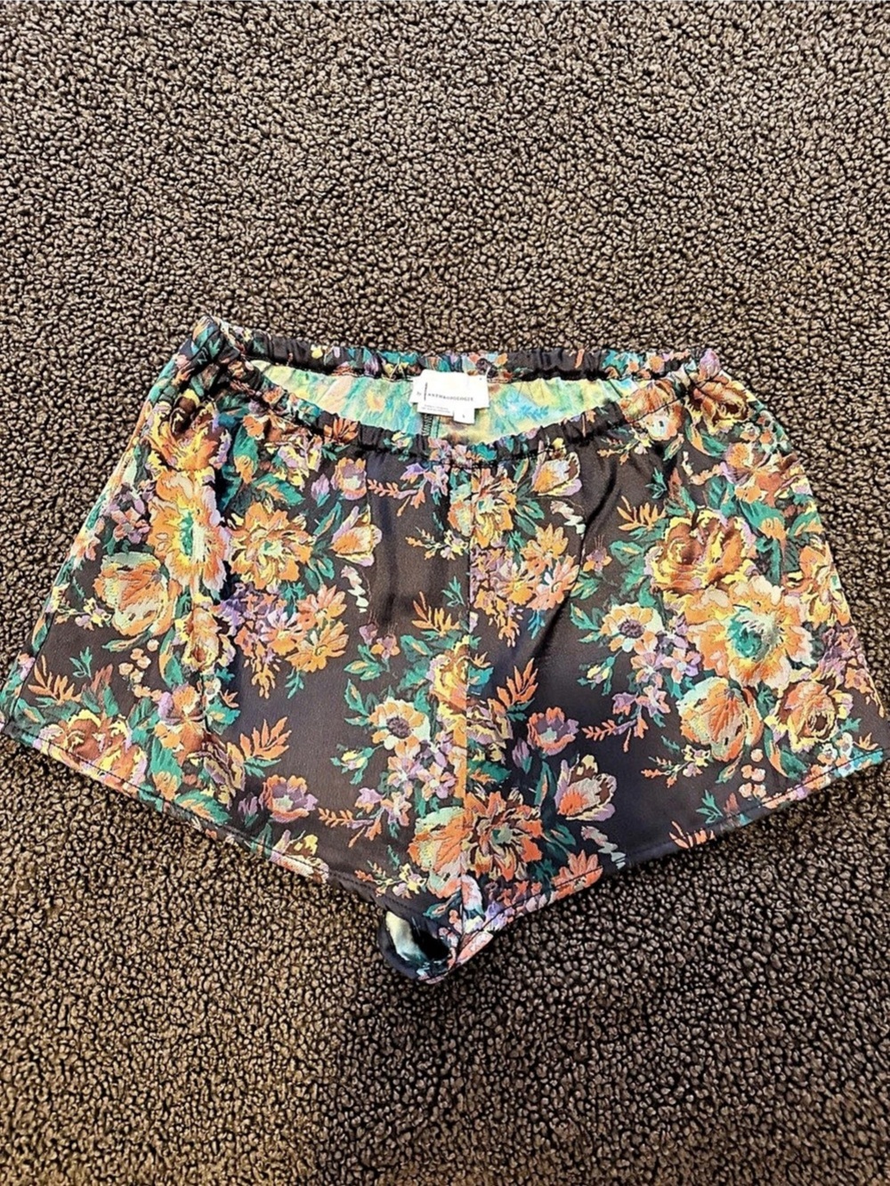 Anthropologie Floral High Waist Shorts